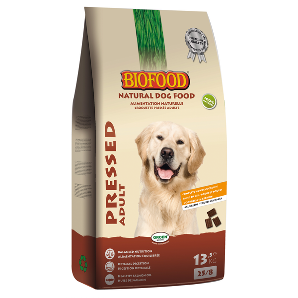 Afbeelding Biofood Adult Geperst hondenvoer TIJDELIJKE ACTIE 13.5 kg door Petsplace.nl
