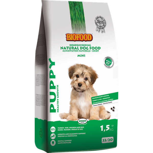 Afbeelding Biofood Puppy Small Breed hondenvoer 1.5 kg door Petsplace.nl