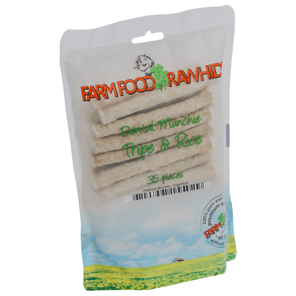 Farm Food Rawhide Dental Munchie Pens - Hondensnacks - Rund 10 cm 35x8 g Wit