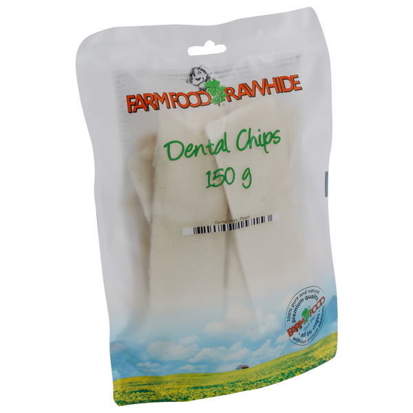 Farm Food Rawhide Dental Chips - Hondensnacks - Rund 5 x 15 cm 150 g Wit