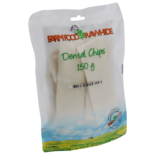 Afbeelding Farm Food Rawhide Dental Chips - Hondensnacks - Rund 5 x 15 cm 150 g Wit door Petsplace.nl