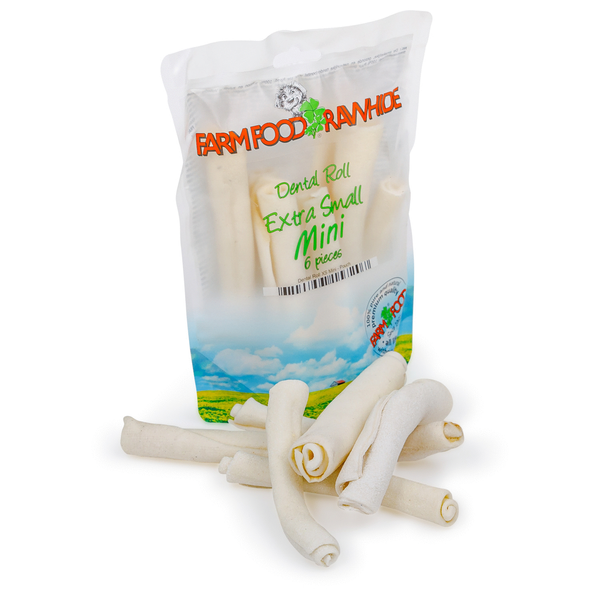 Afbeelding Farm Food Rawhide Dental Roll Xs Mini - Hondensnacks - Rund 13 cm 6 stuks door Petsplace.nl