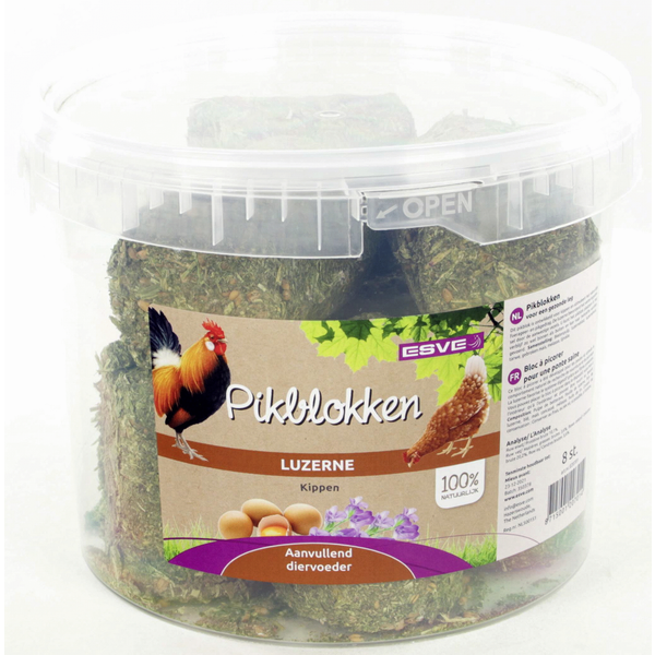 Afbeelding Esve Pikblok Kippen Emmer - Supplement - 1.5 kg door Petsplace.nl