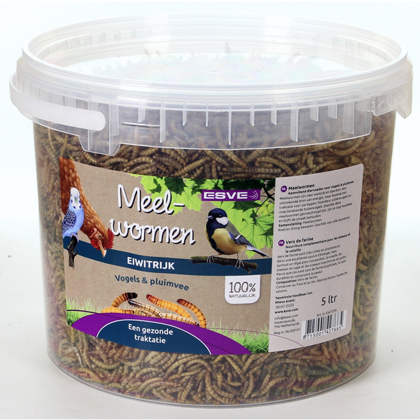 Afbeelding Esve Meelwormen In Emmer - Voer - 1.1 kg door Petsplace.nl