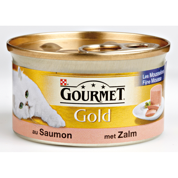 Afbeelding Gourmet Gold Mousse 85 g - Kattenvoer - Zalm door Petsplace.nl