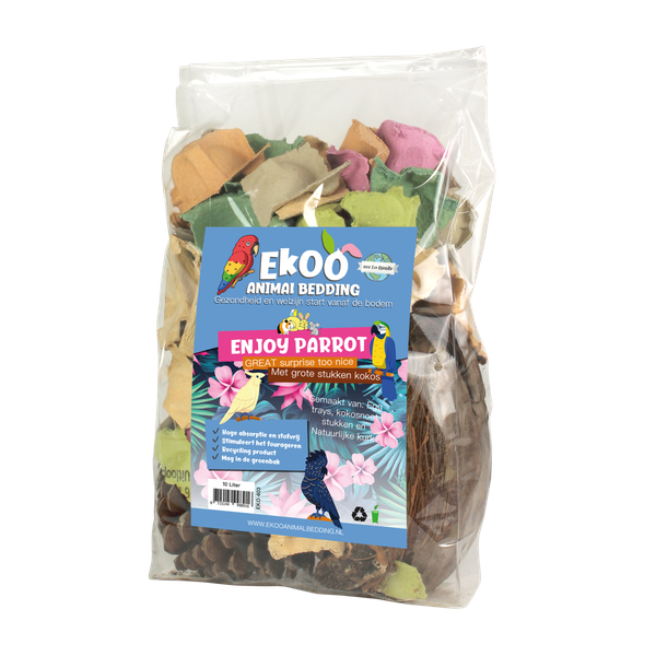 Afbeelding Ekoo Bedding Speelbedding Grof - Bodembedekking - 10 l door Petsplace.nl