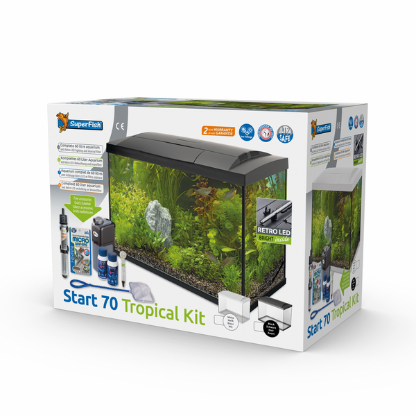 Afbeelding SuperFish - Start 70 Tropical Kit Zwart door Petsplace.nl
