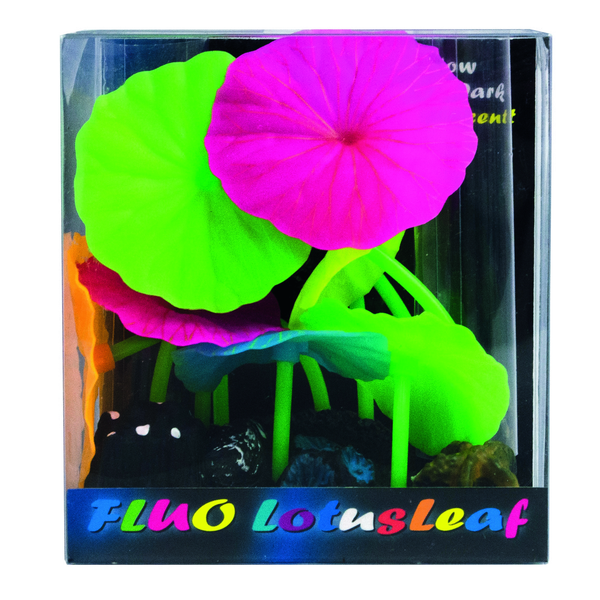 Afbeelding Superfish Fluo Lotus Leaf - Aquarium - Ornament - 11x10x7.5 cm Paars door Petsplace.nl