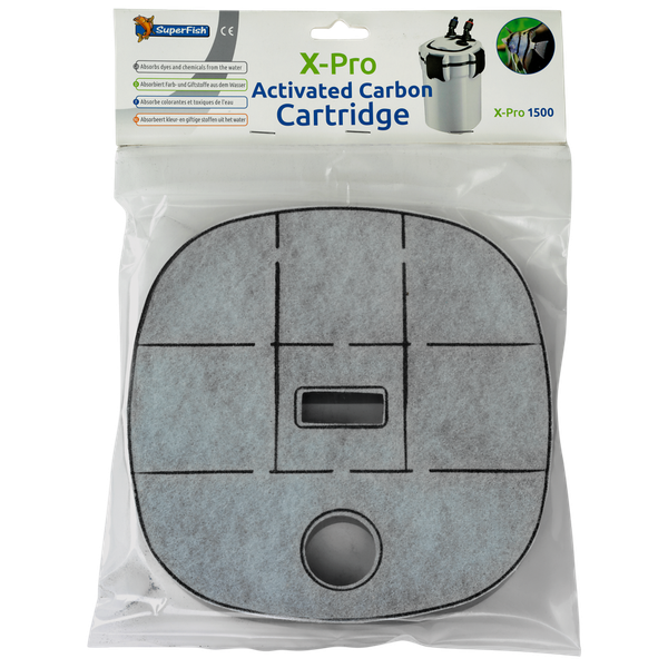 Afbeelding Superfish X Pro 400 Carbon Cartridge - Filtermateriaal - Wit Grijs door Petsplace.nl