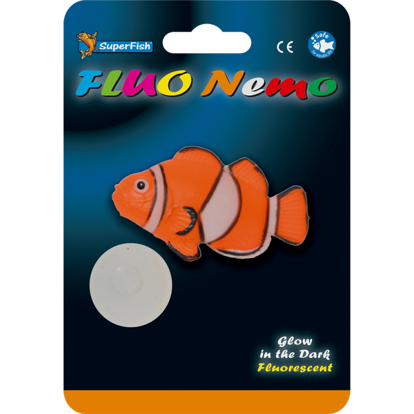 Superfish Fluo Nemo Aquarium Ornament 10x3x14 cm