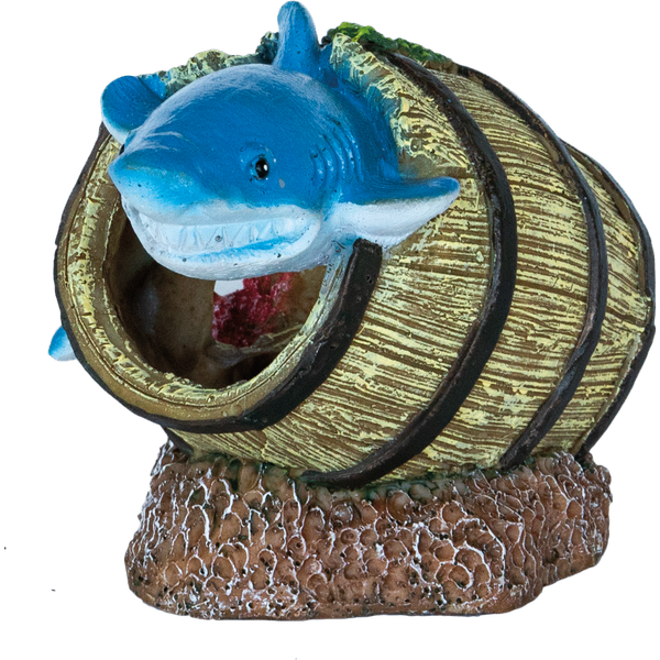 Superfish Deco Barrel Shark Aquarium Ornament 10x12x12 cm