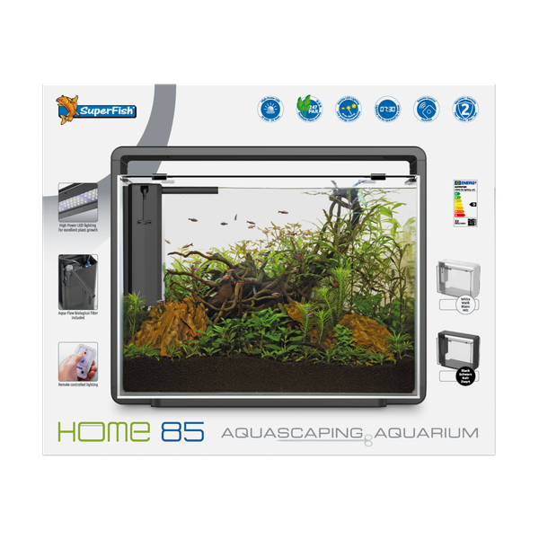 Afbeelding Superfish Home 85 Aquarium 65x31x53 cm - Aquaria - Zwart door Petsplace.nl