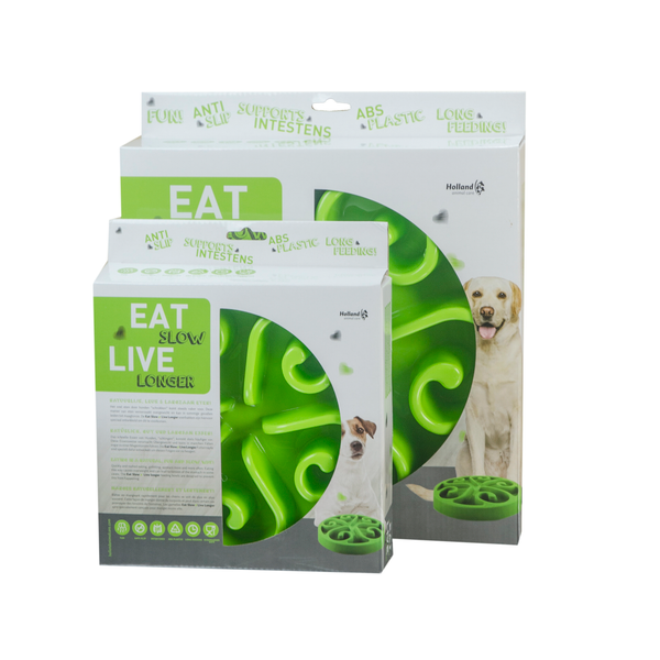 Afbeelding Eat Slow Live Longer Feeder - Groen door Petsplace.nl