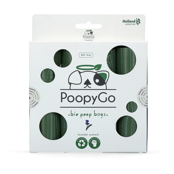 PoopyGo - Bio Eco Friendly 8 poepzakrollen Lavendel