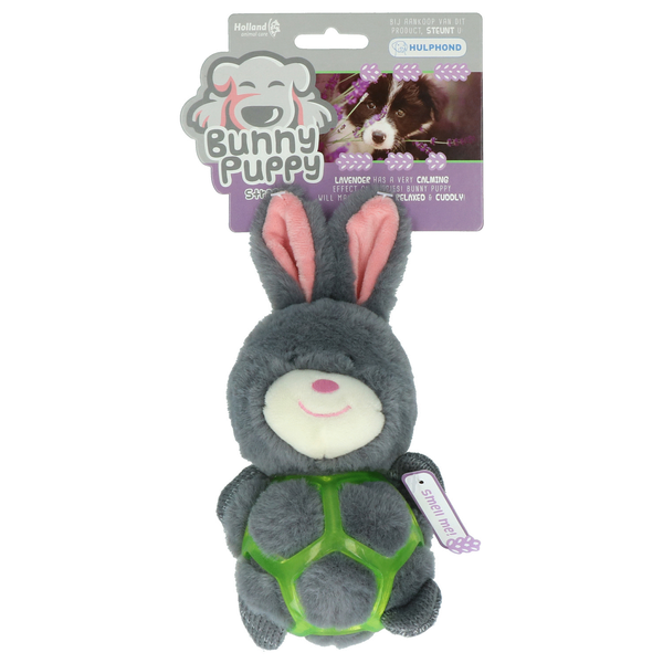 Afbeelding Bunny Puppy Puppy Strappy - Hondenspeelgoed - 26x13x7 cm Grijs Roze door Petsplace.nl