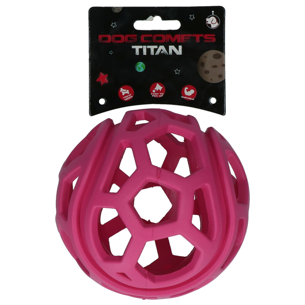 Dog Comets Titan Traktatie Speelbal - 11,5 cm Roze