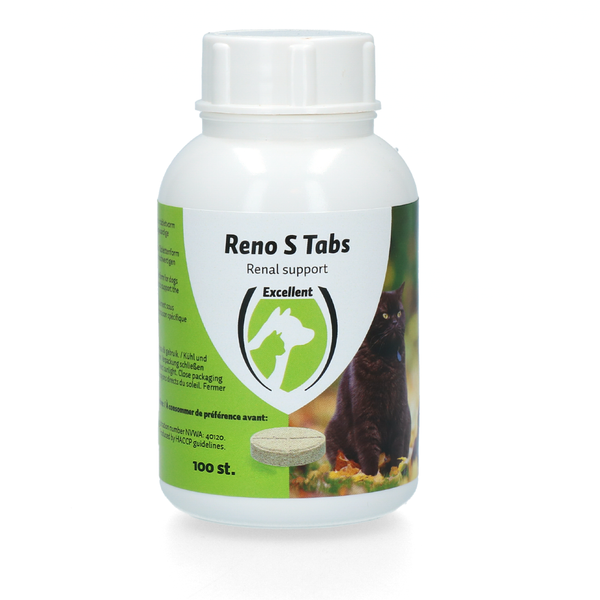 Afbeelding Excellent Reno S Tabs Kat En Hond - Supplementen - 100 stuks door Petsplace.nl