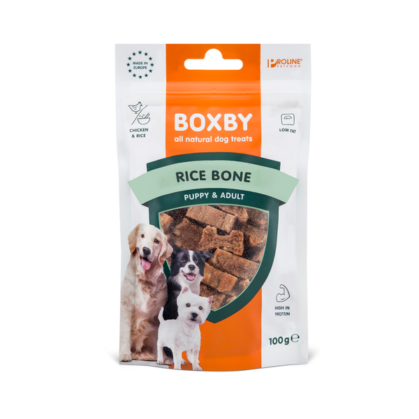 Afbeelding Proline Boxby Rice Bone - Hondensnacks - Beender Rijst 100 g door Petsplace.nl