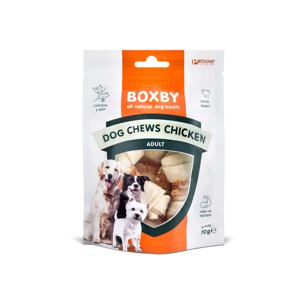 Afbeelding Proline Boxby Dog Chews With Chick - Hondensnacks - Kip Bacon 6 stuks door Petsplace.nl