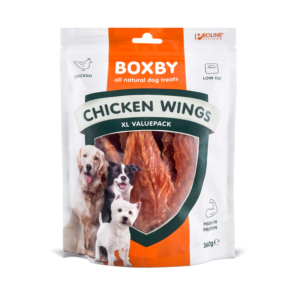 Afbeelding Boxby for dogs Chicken Wings Valuebag 360 gram door Petsplace.nl
