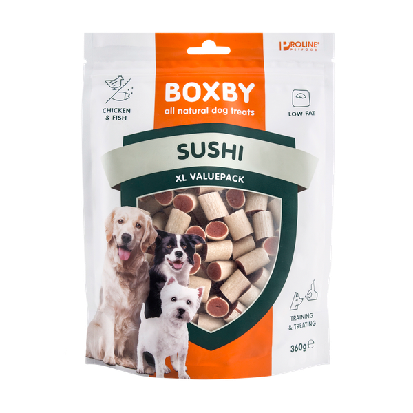 Afbeelding Boxby for dogs Original Sushi Valuebag 360 gram door Petsplace.nl