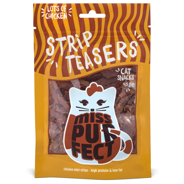 Afbeelding Miss Purfect Strip Teasers - Kattensnack - 45 g door Petsplace.nl