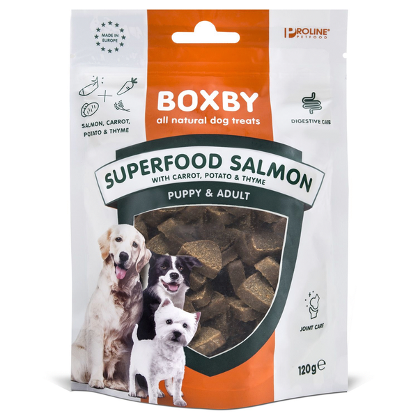 Afbeelding Boxby for dogs superfood 120 gram Salmon Per stuk door Petsplace.nl