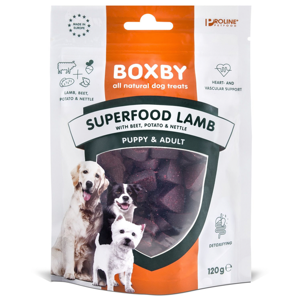 Afbeelding Boxby for dogs superfood 120 gram Lamb Per stuk door Petsplace.nl