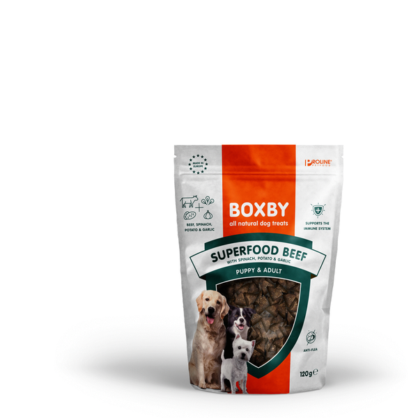Boxby for dogs superfood 120 gram Beef Per stuk