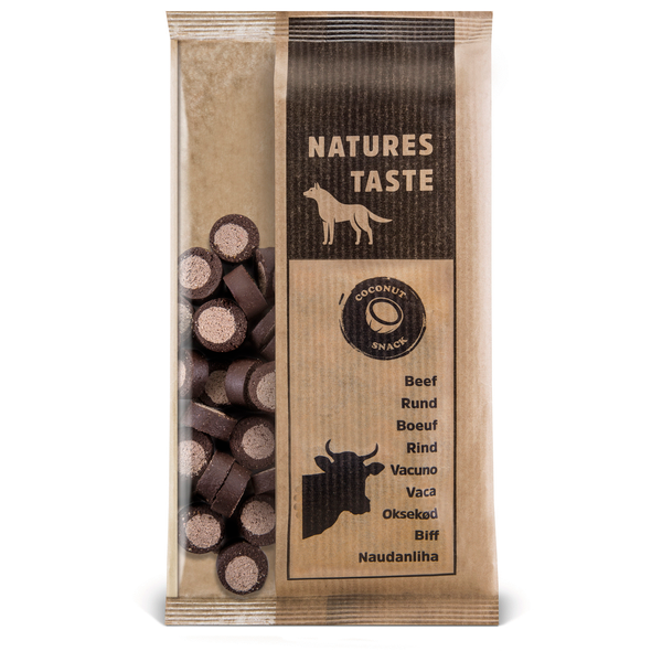 Afbeelding Natures Taste Coconut Snacks - Hondensnacks - Kokos 100 g door Petsplace.nl