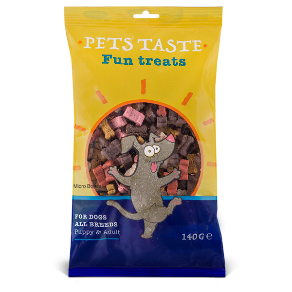 Afbeelding Pets Taste Micro Bones - Hondensnacks - Kip Rund Lam 140 g door Petsplace.nl