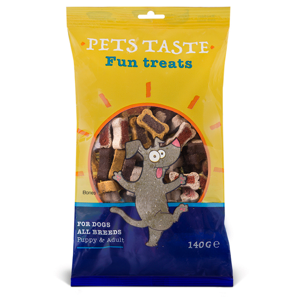 Pets Taste Duo Bones Kip&Rund&Lam - Hondensnacks - 140 g