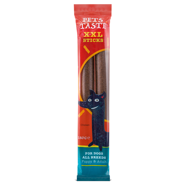 Afbeelding Pets Taste Xxl Sticks Chicken - Hondensnacks - Kip 180 g door Petsplace.nl