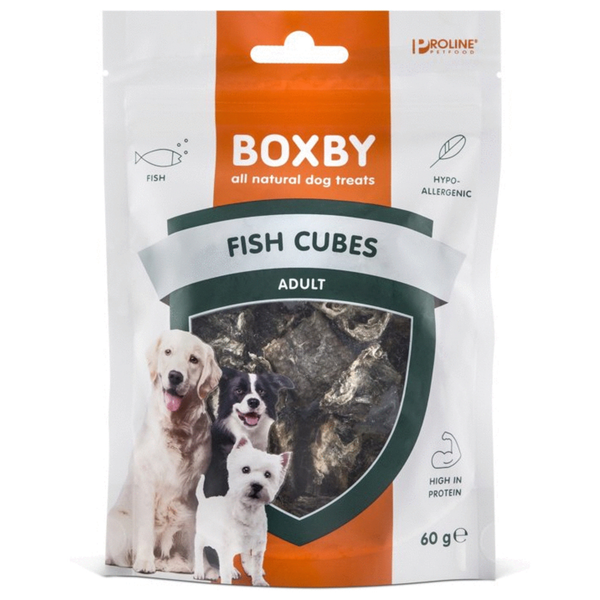 Afbeelding Proline Boxby Fish Cubes - Hondensnacks - Vis 60 g door Petsplace.nl
