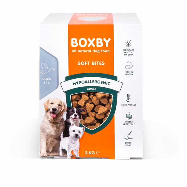 Afbeelding Boxby Hypoallergenic Hondenvoeding Eend - Hondenvoer - 2 kg door Petsplace.nl