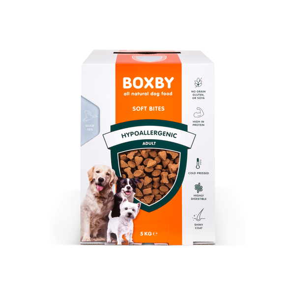 Afbeelding Boxby Hypoallergenic Hondenvoeding Eend - Hondenvoer - 5 kg door Petsplace.nl
