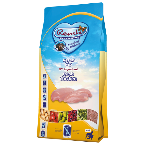 Afbeelding Renske Super Premium Adult Graanvrij Verse Kip hondenvoer 2 kg door Petsplace.nl