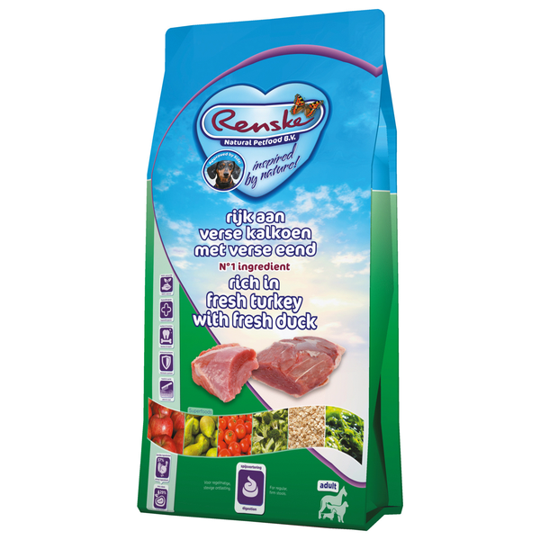 Afbeelding Renske Super Premium Adult Verse Kalkoen & Eend hond 2 kg door Petsplace.nl