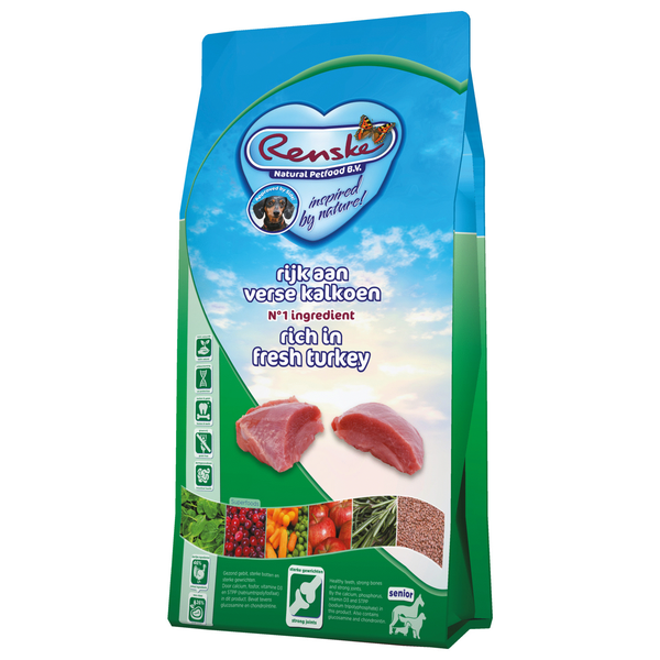 Afbeelding Renske Super Premium Senior Graanvrij Verse Kalkoen 2 kg door Petsplace.nl