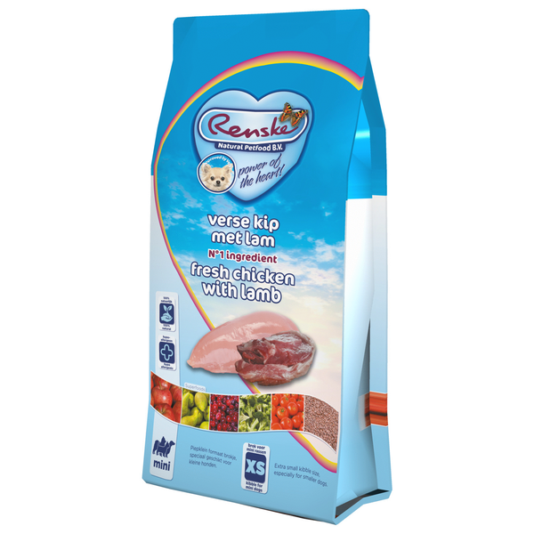 Afbeelding Renske Super Premium Adult Mini Kip & Lam hondenvoer 2 kg door Petsplace.nl