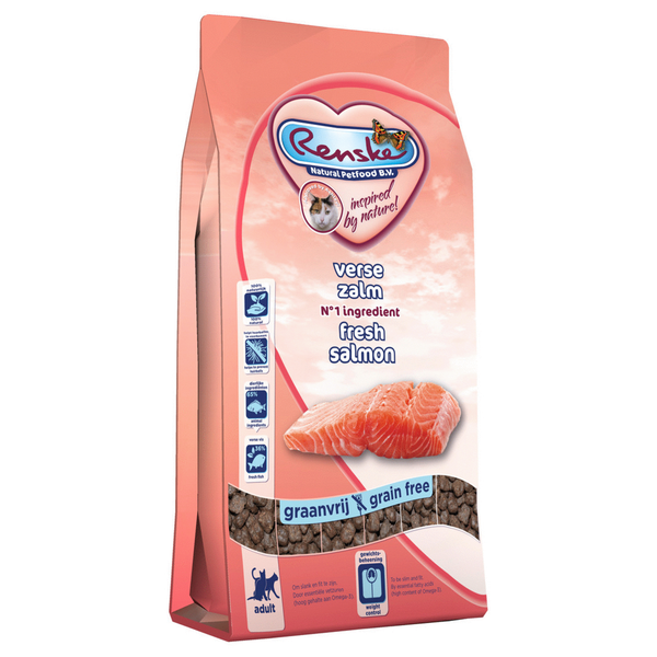 Afbeelding Renske Kat Super Premium Adult Verse Zalm 6 kg door Petsplace.nl