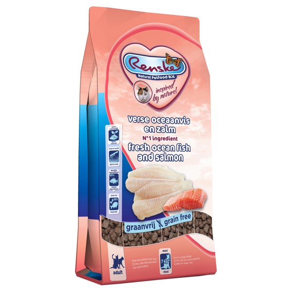 Afbeelding Renske Kat Super Premium Adult Maxi Verse Oceaanvis & Zalm 6 kg door Petsplace.nl