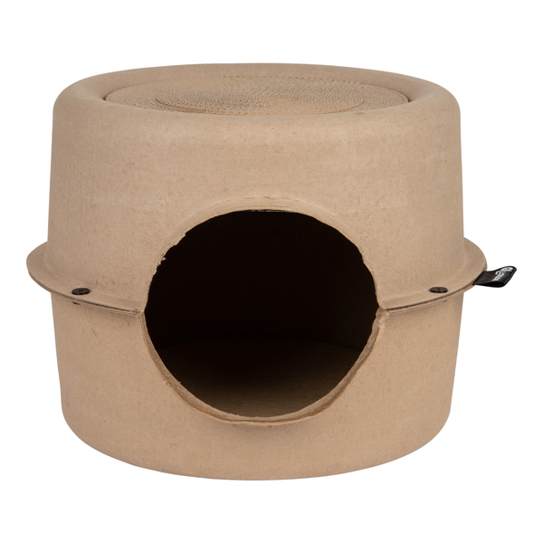 District 70 Bunker - Kattenspeelgoed - 44 x 44 x 33 cm Bruin