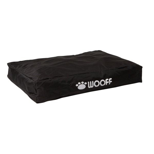 Afbeelding Wooff Matras Korrelkussen Zwart - Hondenmatras - 75x55x15 cm door Petsplace.nl