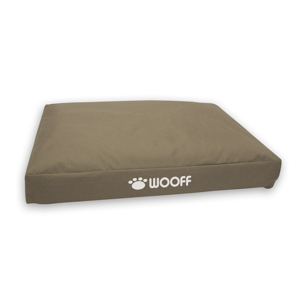 Afbeelding Wooff Matras Korrelkussen Taupe - Hondenmatras - 110x70x15 cm door Petsplace.nl