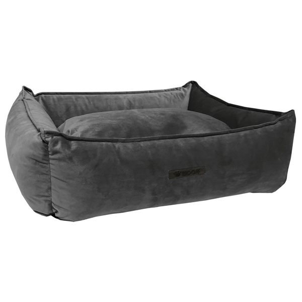 Afbeelding Wooff Mand Cocoon Velours Donkergrijs - Hondenmand - Large door Petsplace.nl