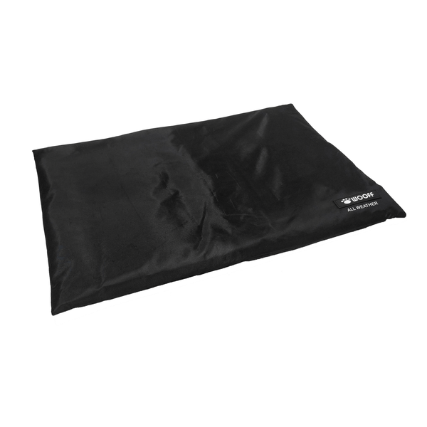 Afbeelding Wooff Benchmat All Weather Zwart - Hondenbenchkussen - 60x44 cm door Petsplace.nl