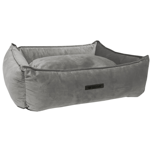 Afbeelding Wooff Mand Cocoon Velours Grijs - Hondenmand - L Stof door Petsplace.nl