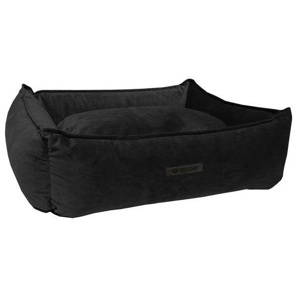 Afbeelding Wooff Mand Cocoon Velours Zwart - Hondenmand - L door Petsplace.nl