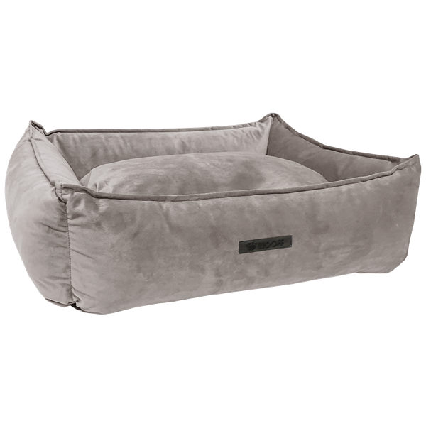 Wooff Cocoon Velours - Hondenkussen - 60x40x18 cm Grijs S